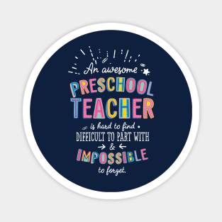 An awesome Preschool Teacher Gift Idea - Impossible to Forget Quote Magnet